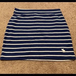 Blue and White striped Miniskirt